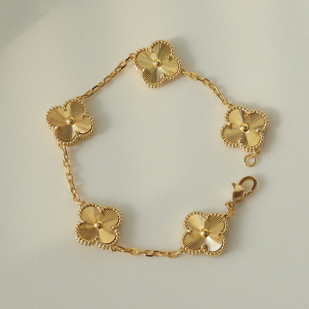 Alhambra Style 5 Clover Gold Bracelet